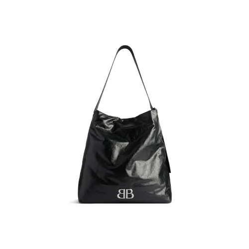 Balenciaga Logo Plaque Large Shoulder Bag