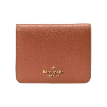 Kate Spade Pebble Leather Wallet Small Size Women's Brown