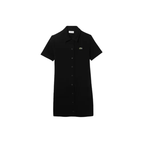 LACOSTE Short-Sleeved Dresses Women's Black