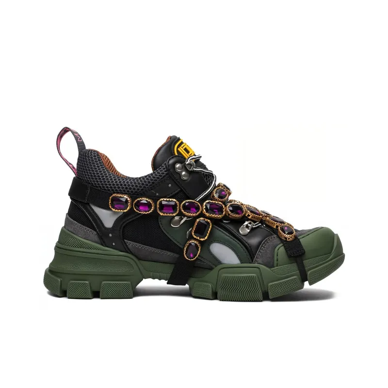GUCCI Women's Flashtrek Crystals 'Green' Women's-1
