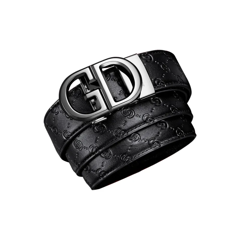AUGTARLION Genuine Leather Automatic Buckle Business Youth Cow Leather Leather Belts Men's Width  3.5cm-4
