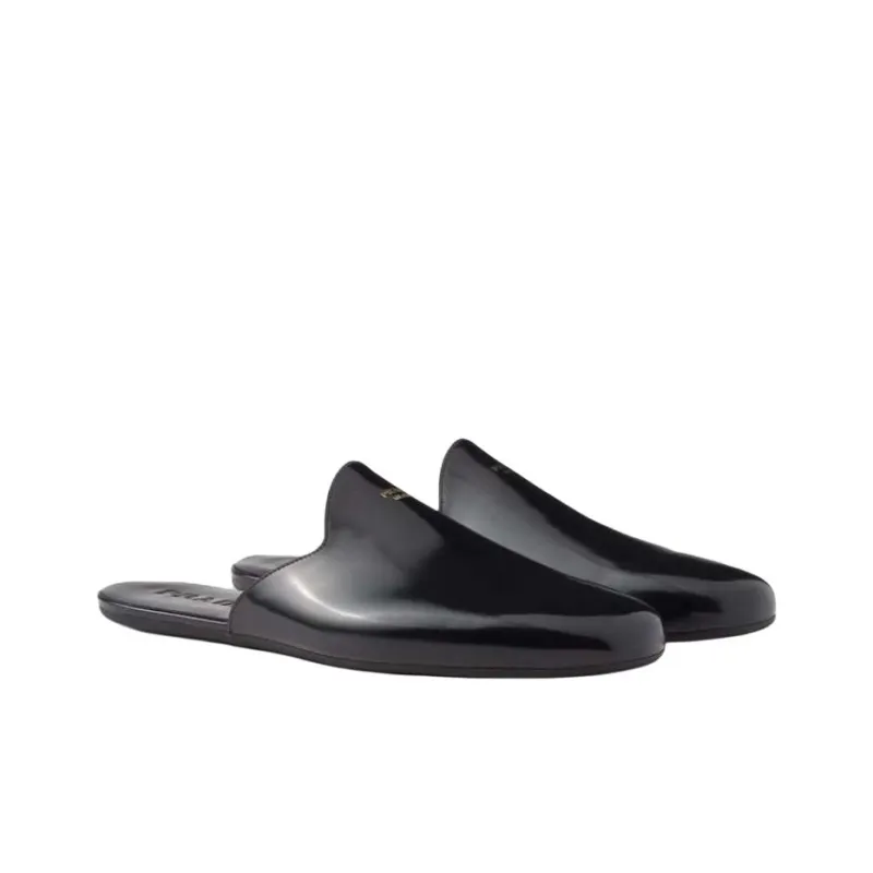 PRADA Wrap-toe Slippers Men's Black-2