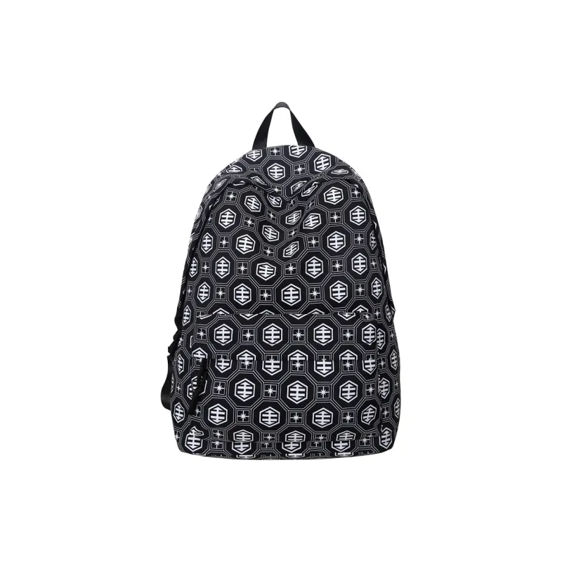 KAKAXI Nylon Backpack Black/White/Orange Red/Red-0