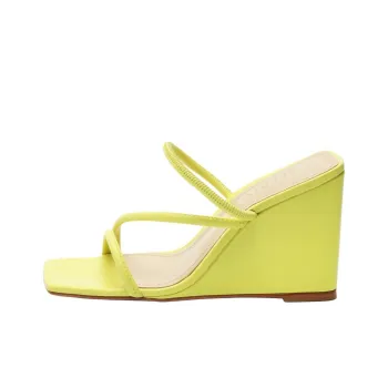 Schutz Slide Slippers 9cm Women's Green