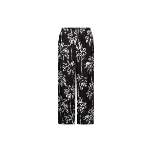 BALMAIN Palm Print Satin Pyjama Trousers