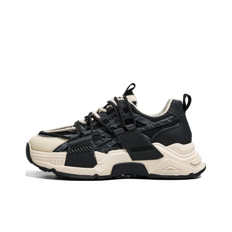 JKEM Cushioning Anti-Slip Wear-Resistant Breathable Height Increasing Low-Top Chunky Sneakers Men's-5