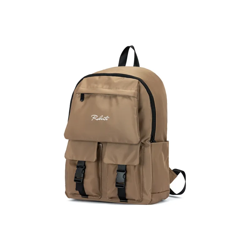 ROBERTA DI CAMERINO Fabric Backpack Unisex Khaki/Black-1
