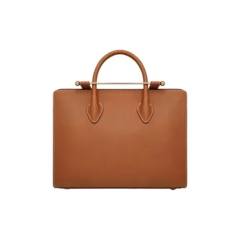 Strathberry Cow Leather Tote Bag Shopping Bag Shoulder Bag Crossbody Bag Handbag Medium Size Women's Tan