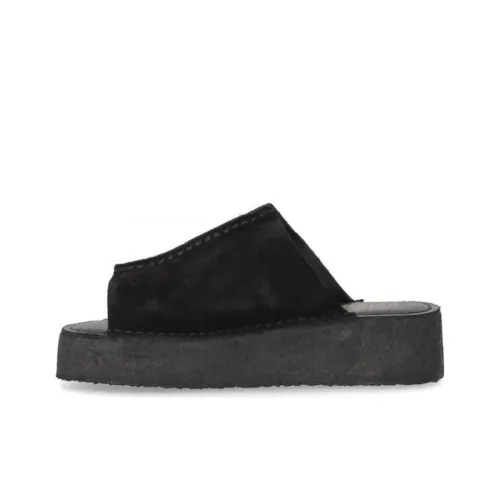 Clarks Abrasion-Resistant Slide Slippers Women's Black