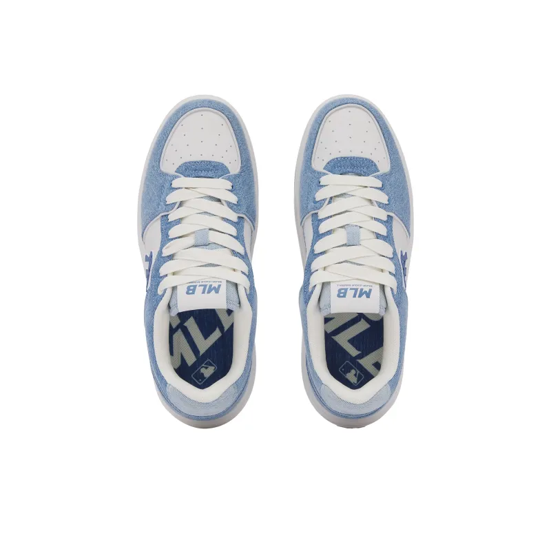 MLB Chunky Liner Wear Resistant Low Top Skateboard Shoes Unisex Blue White-3