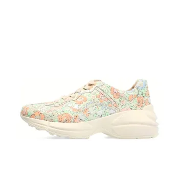 GUCCI Rhyton Liberty London Low Top Chunky Sneakers Women's Mint Green