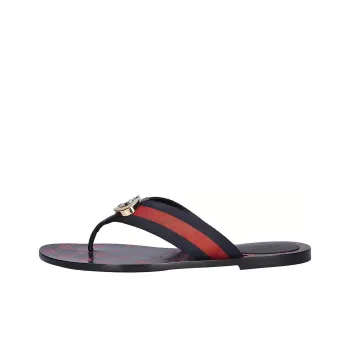 GUCCI Women's Gg Web Sandal 'Black Blue Red' Women's