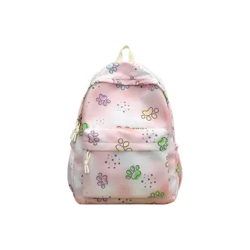 OURFUN Nylon Backpack Large Size Women's Purple/Pink/Yellow
