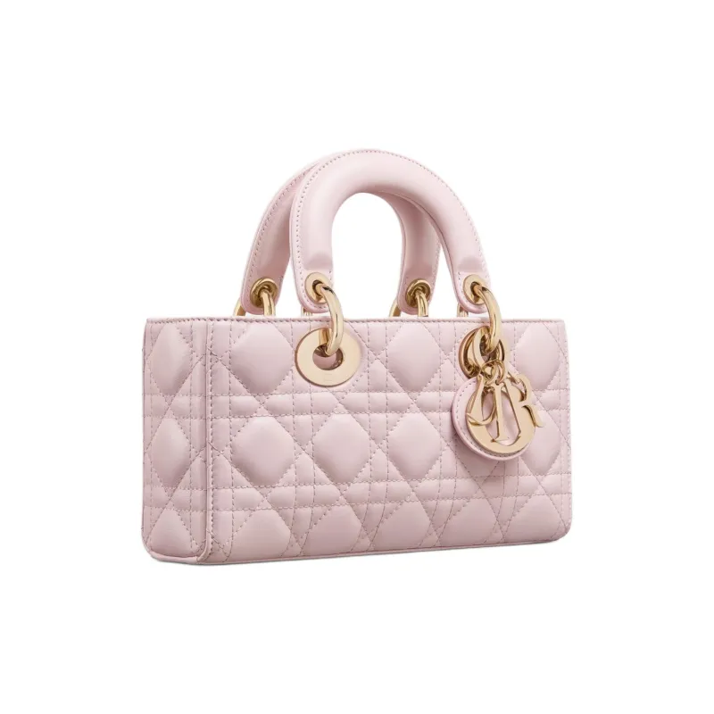 DIOR Lady D JOY Sheepskin Shoulder Bag, Crossbody Bag, Handbag Small Size Women's Light Pink-3