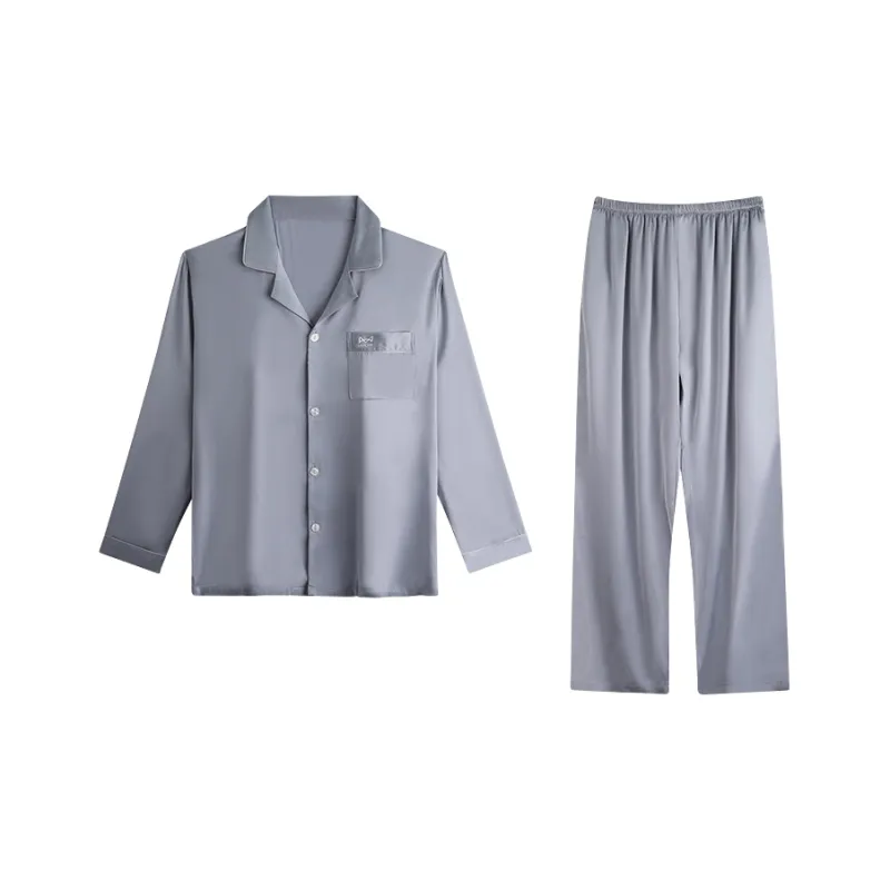 MIIOW Pajama Set Men's Silver Gray-0