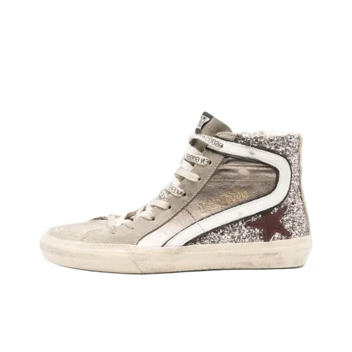 Golden Goose Mid Top Skateboard Shoes Women's Light Brown