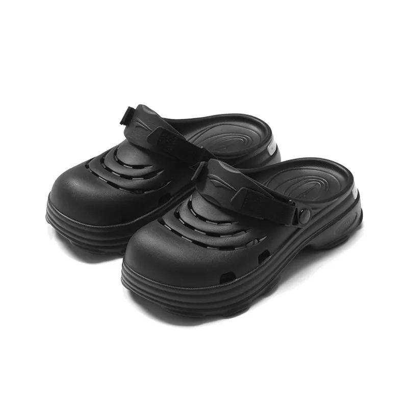 AUSISER Strap Sandals Unisex Black-4