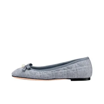 DIOR Ballet Casual Single Shoes Women's Blue