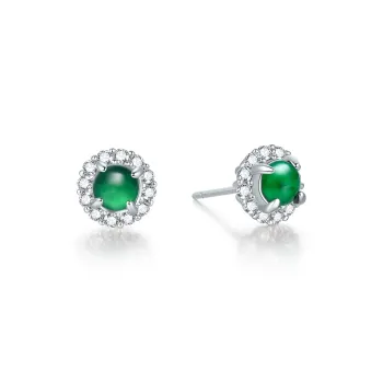 CHAOHONGJI Glutinous Jade Jadeite Stud Earrings Women's