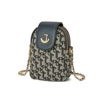 CORALDAISY Synthetic Leather Cell Phone Pouch, Crossbody Bag, Shoulder Bag Women's Haze Blue
