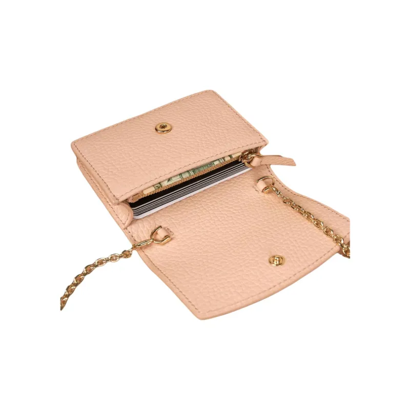 CAFUNE Cow Leather Card Holder Women's Nude Pink-2