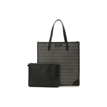 GUESS Polyurethane Tote Bag Shopping Bag Handbag Medium Size Men's Gray