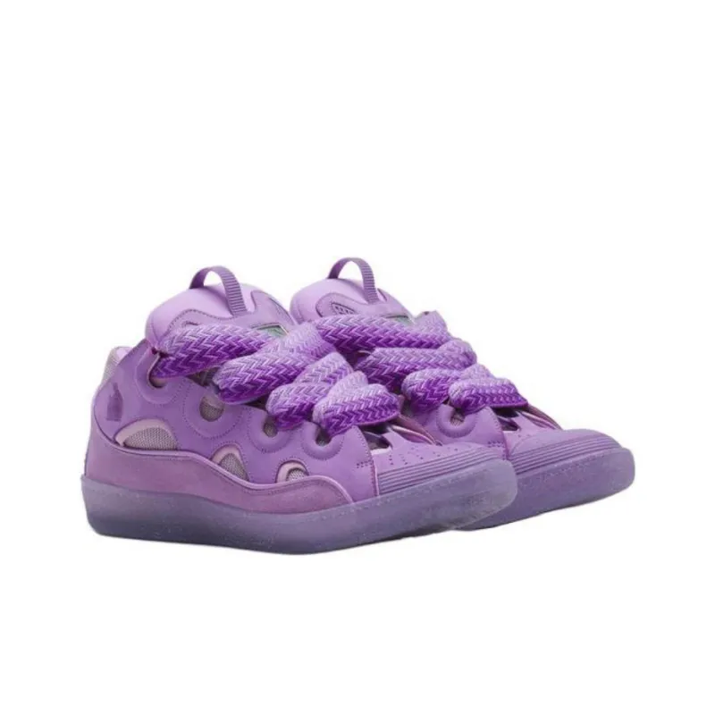 Lanvin Curb Low Top Skateboard Shoes Men's Light Purple-2