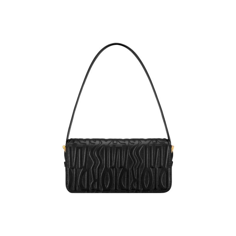 DIOR Miss DIOR Cowhide Leather Handbag Women's Black-3