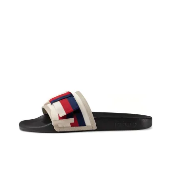 GUCCI Women's Satin Slide 'Web Bow' Women's