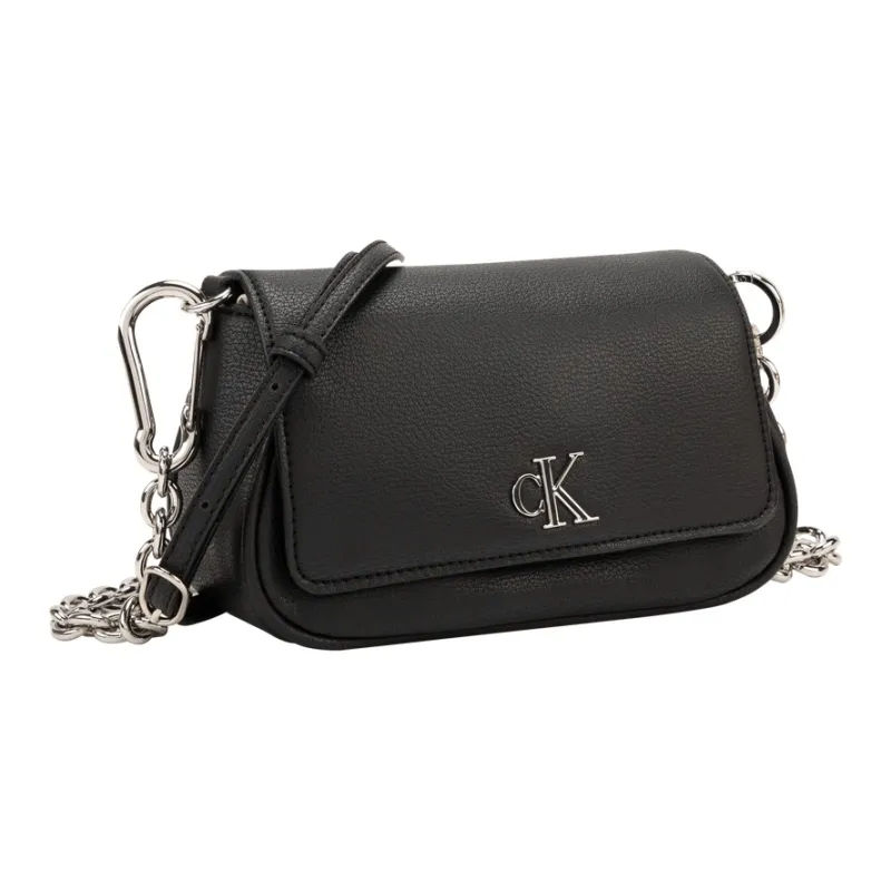 CALVIN KLEIN Synthetic Material Saddle Bags Shoulder Bags Women's Space Black-3