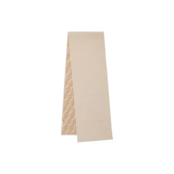 FENDI Wool Knit Scarves Kids' Beige