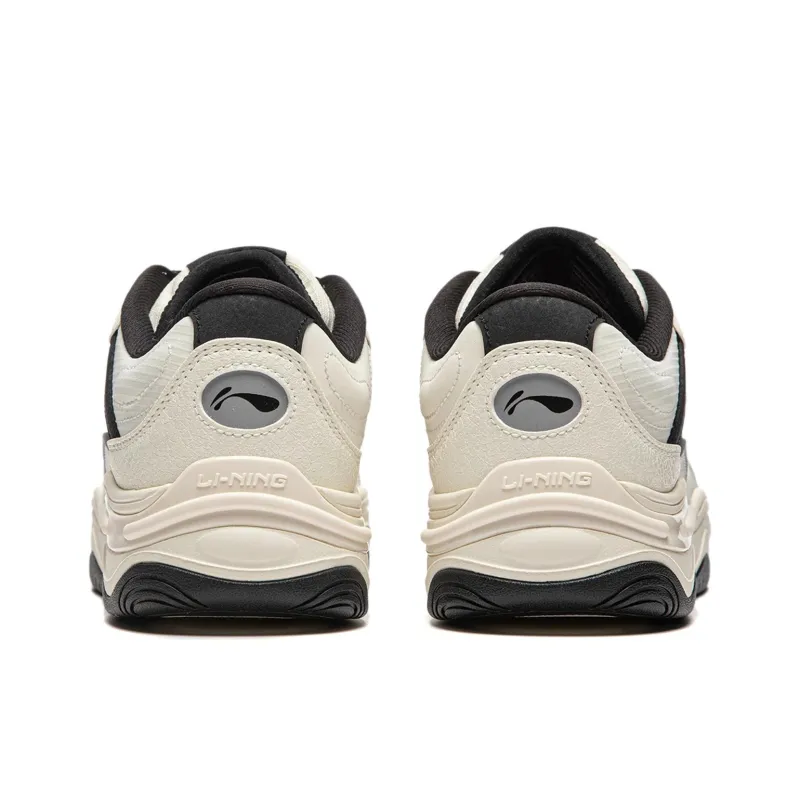 LiNing Future Flow Cushioning Support Wear Resistant Slip Resistant Low Top Skateboard Shoes Women's White Black-5