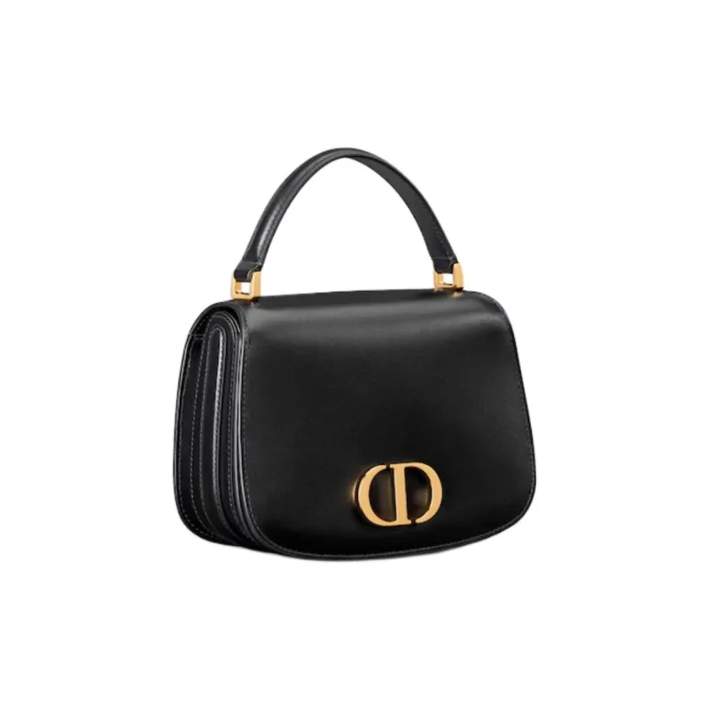 DIOR 30 Montaigne Cow Leather Shoulder Bag Crossbody Bag Handbag Medium Size Women's Black-2