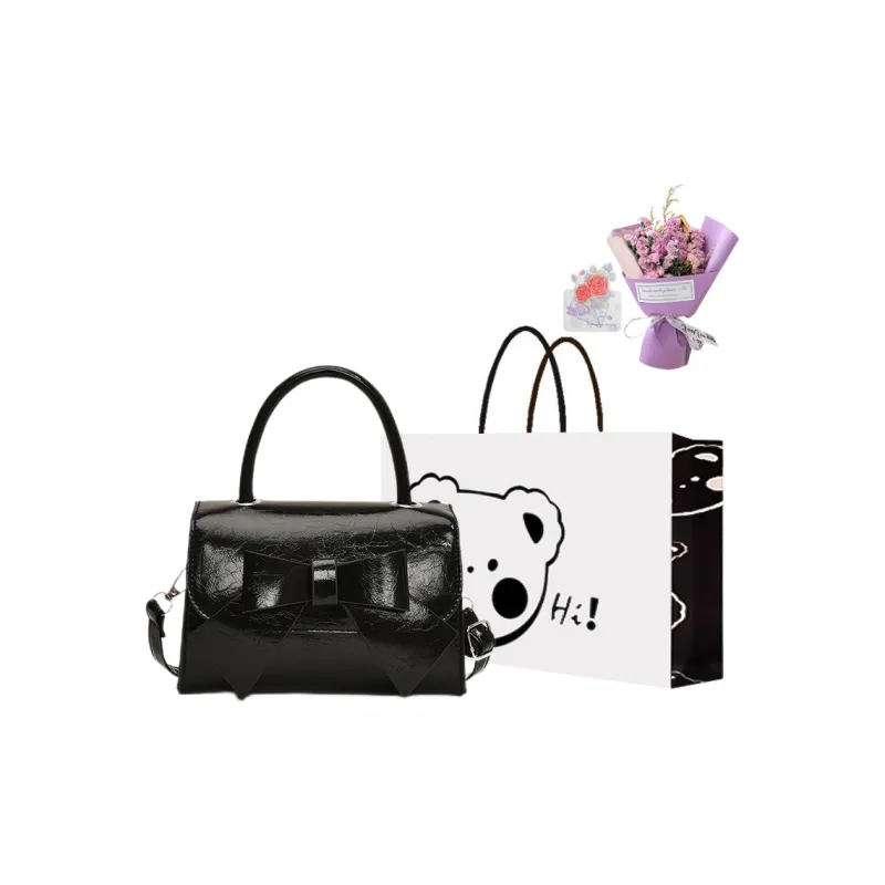 NX DOUGHNUT PU Small Square Bag, Shoulder Bag, Crossbody Bag, Handbag Women's White/Black/Silver-21