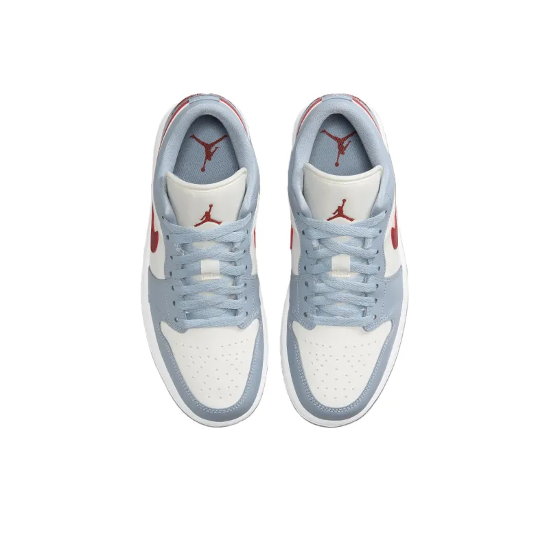 JORDAN 1 Low Blue Whisper Dune Red Women's-3