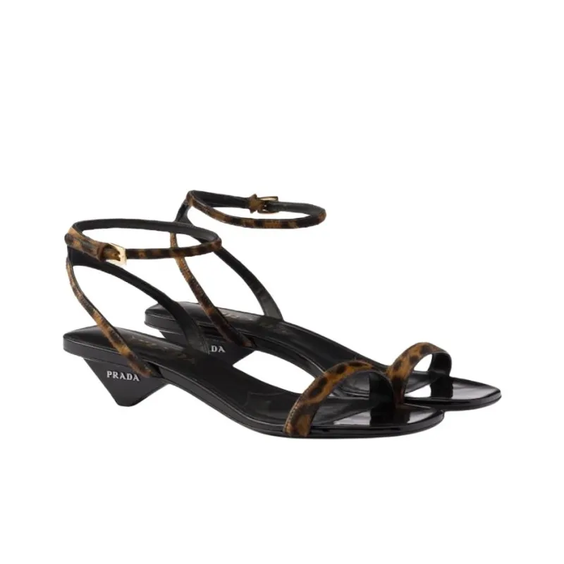 PRADA Honey Strap Sandals 3.5cm Women's Black-2