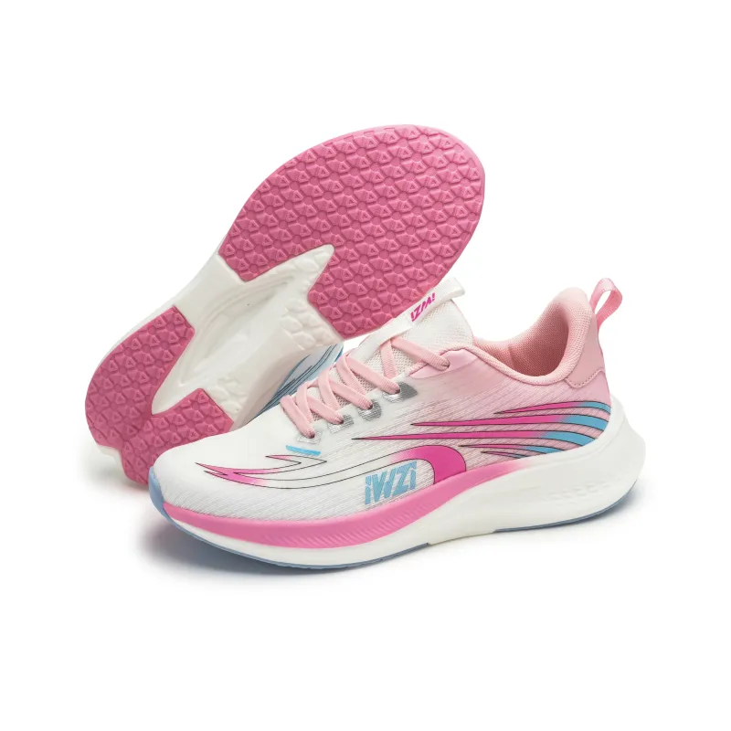 IWZI Low Top Running Shoes Unisex Blue Pink Mismatched Color-4