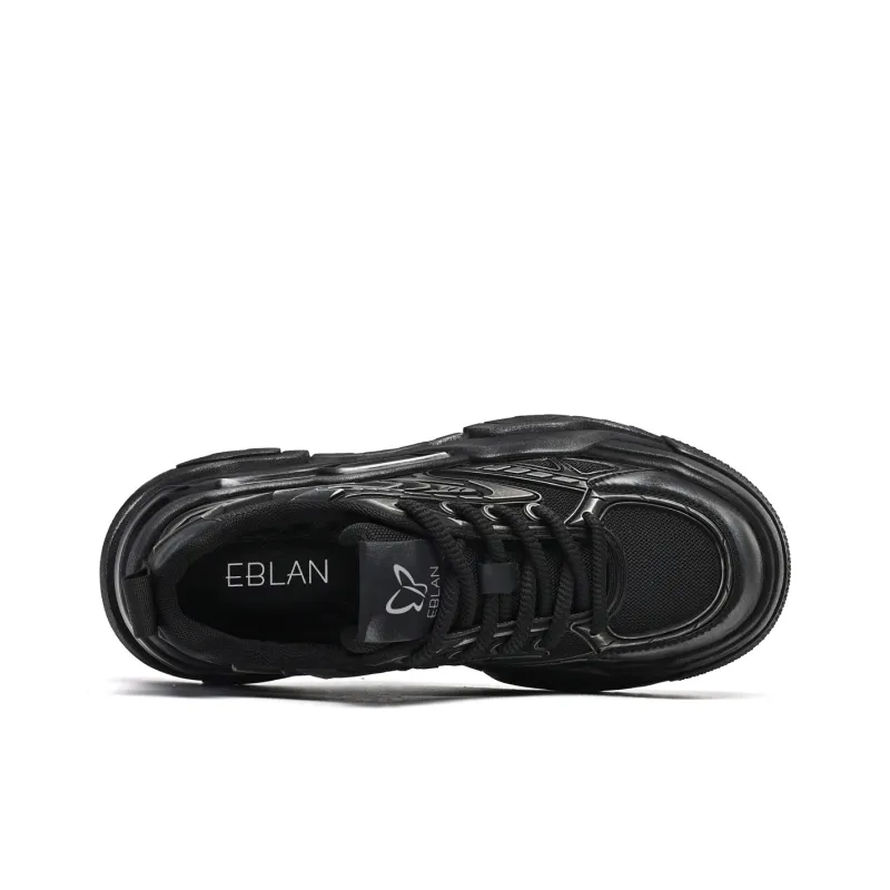 EBLAN Low Top Chunky Sneakers Men's Black-3