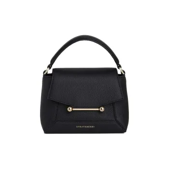 Strathberry Grained Calfskin Shoulder Bag Crossbody Bag Handbag Nano Women's Black