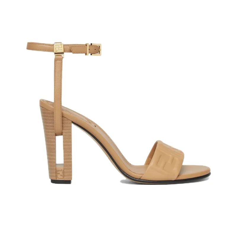FENDI Dolphin Logo Embossed Ankle Strap Sandals Women's-1