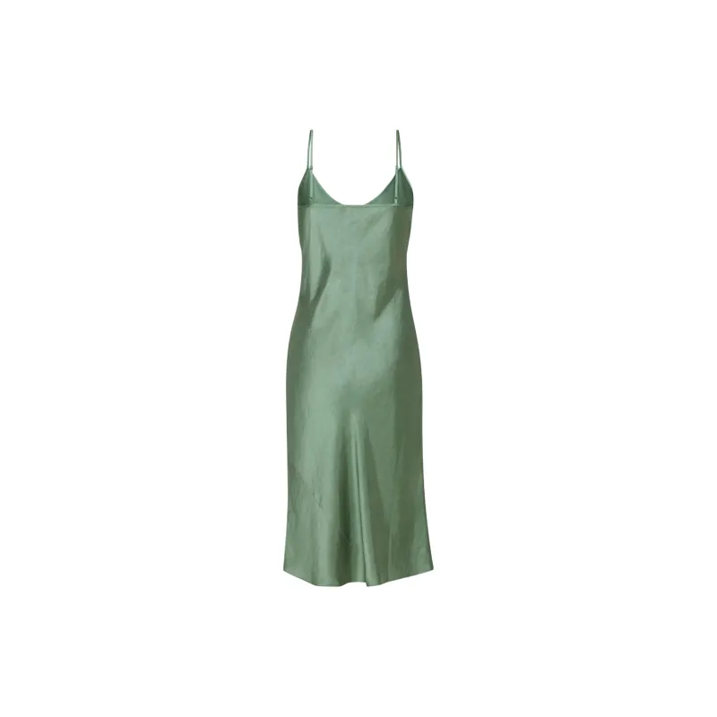 ARITZIA Wilfred Only Slip Satin Midi Dress Slip Dresses Women's Gallery Green/Green Gallery-1