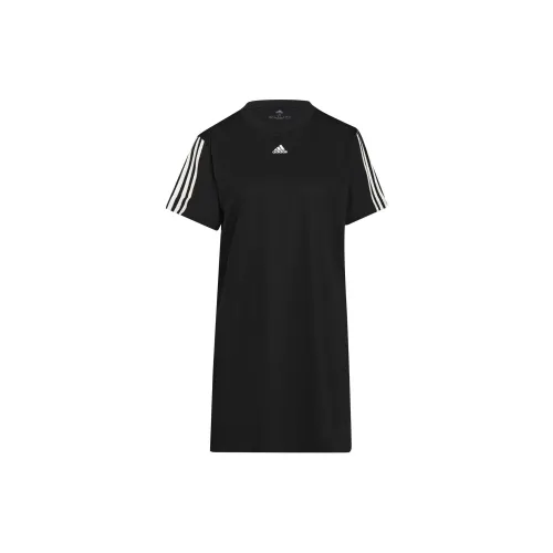 Adidas Clothing Short-Sleeved Dresses Women's Black