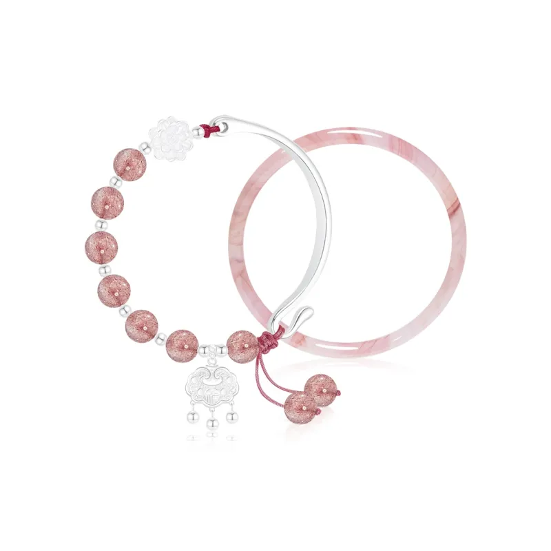 Cuz Strange Intention Colored Glaze Jade Bracelets Women's-1