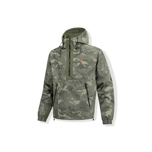 SWISS MILITARY Jackets Unisex Camouflage Army Green