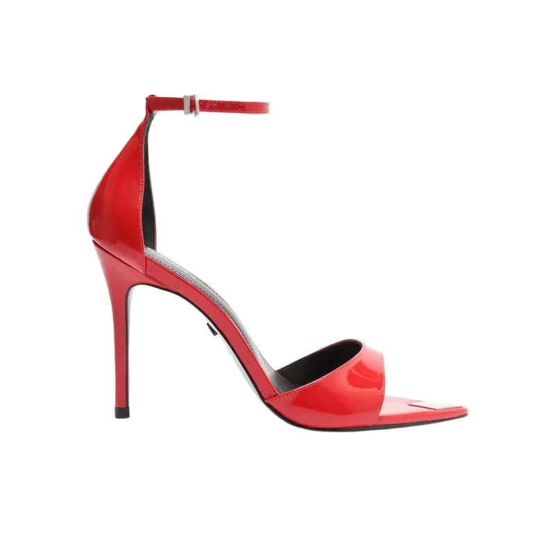 Schutz Pamela Strap Sandals 10cm Women's Red-1