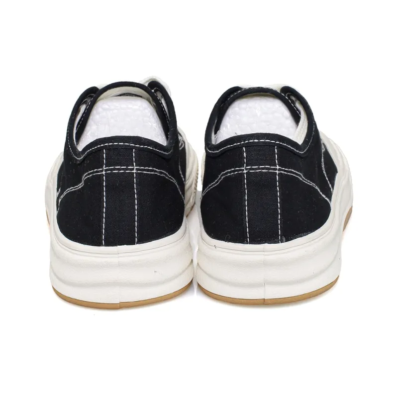 B10CROWN Anti Slip Wear Resistant Breathable Lightweight Low Top Canvas Shoes Women's Black-5