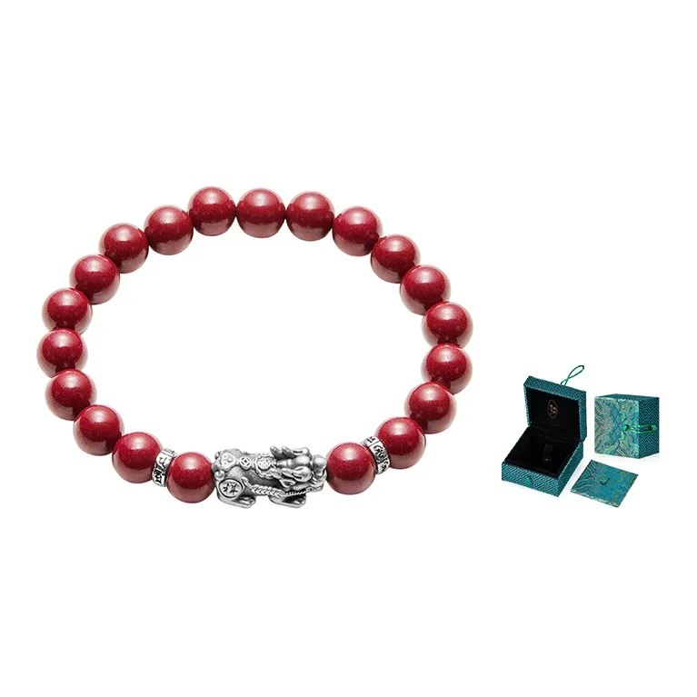 MAMADESHOUHU Reconstructed Cinnabar Bracelets Women's-1