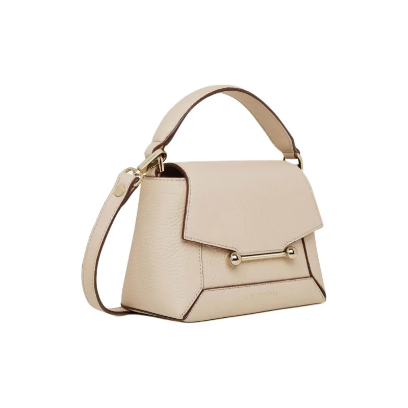Strathberry Grained Calfskin Shoulder Bag Crossbody Bag Handbag Nano Women's Oatmeal Beige-1