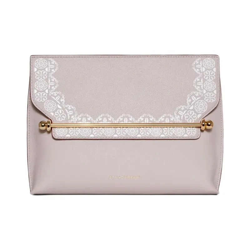 Strathberry Smooth Calf Leather Shoulder Bag Crossbody Bag Women's Light Purple-0