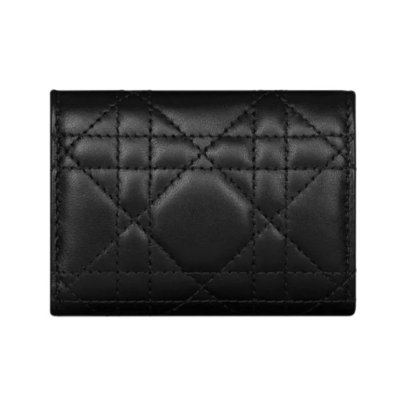 DIOR Lambskin Wallet Regular Women's Black-2